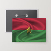 Badge Bouton Drapeau Burkina Faso (Recto/Verso)
