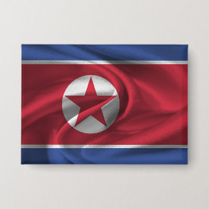 Badge Bouton Drapeau Corée du Nord