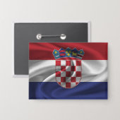 Badge Bouton Drapeau Croatie (Recto/Verso)
