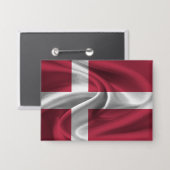 Badge Bouton Drapeau Danemark (Recto/Verso)