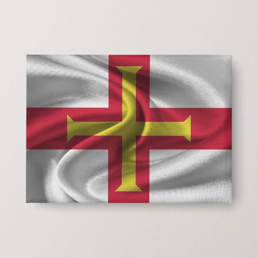 Badge Bouton Drapeau de Guernesey (Recto)
