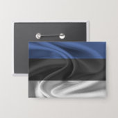 Badge Bouton Drapeau Estonie (Recto/Verso)