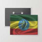 Badge Bouton Drapeau Ethiopie (Recto/Verso)