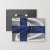 Badge Bouton Drapeau Finlande (Recto/Verso)