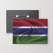Badge Bouton Drapeau Gambie (Recto/Verso)