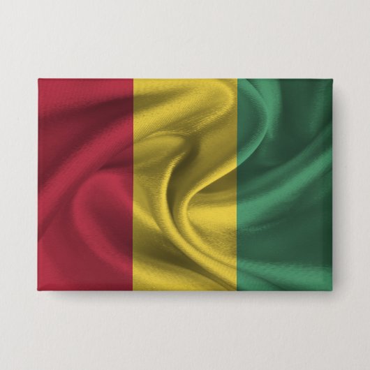 Badge Bouton Drapeau Guinée (Recto)
