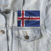 Badge Bouton Drapeau Islande (Insitu)