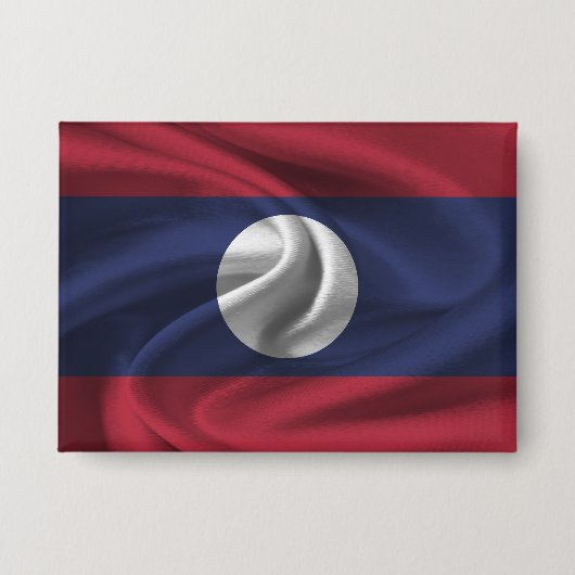 Badge Bouton Drapeau Laos (Recto)