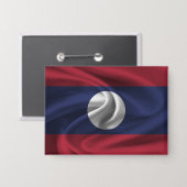 Badge Bouton Drapeau Laos (Recto/Verso)