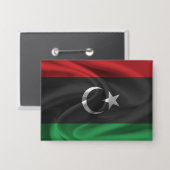 Badge Bouton Drapeau Libye (Recto/Verso)
