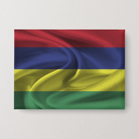 Badge Bouton Drapeau Maurice (Recto)