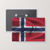 Badge Bouton Drapeau Norvège (Recto/Verso)