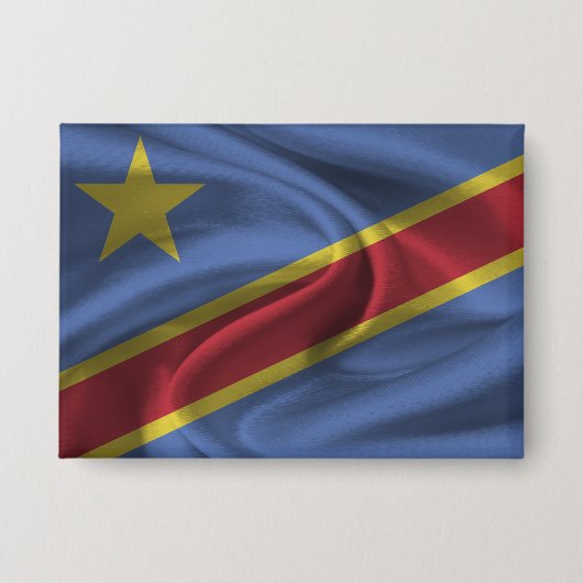 Badge Bouton Drapeau République Démocratique du Congo (Recto)