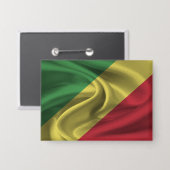 Badge Bouton Drapeau République du Congo (Recto/Verso)