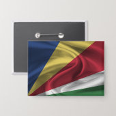 Badge Bouton Drapeau Seychelles (Recto/Verso)