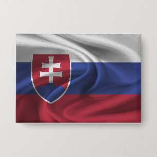 Badge Bouton Drapeau Slovaquie