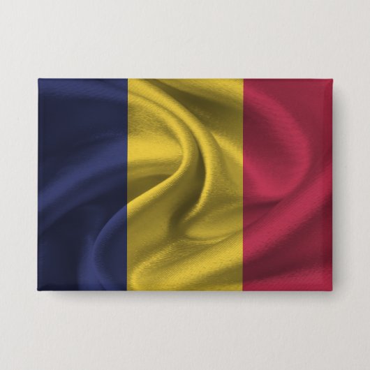 Badge Bouton Drapeau Tchad (Recto)