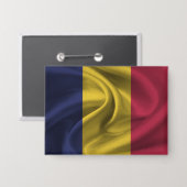 Badge Bouton Drapeau Tchad (Recto/Verso)
