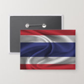 Badge Bouton Drapeau Thaïlande (Recto/Verso)