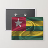 Badge Bouton Drapeau Togo (Recto/Verso)