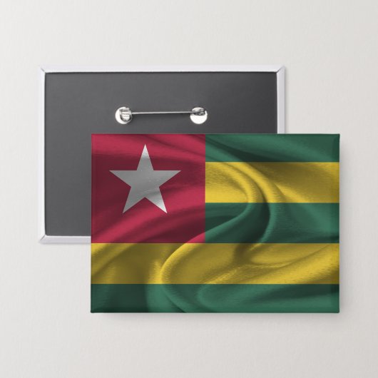 Badge Bouton Drapeau Togo (Recto/Verso)