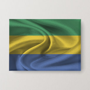 Badge Bouton du drapeau du Gabon