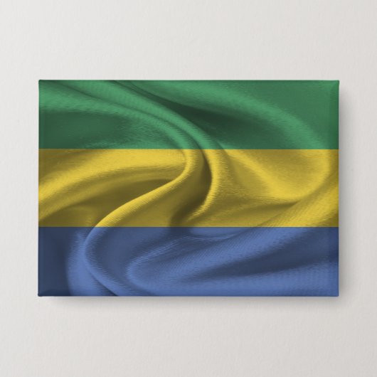 Badge Bouton du drapeau du Gabon (Recto)