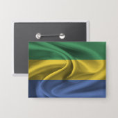 Badge Bouton du drapeau du Gabon (Recto/Verso)