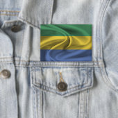 Badge Bouton du drapeau du Gabon (Insitu)