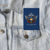 Badge Bouton du logo du héros du réveil (Insitu)