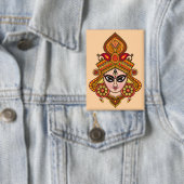 Badge Bouton du visage de la déesse Durga (Insitu)