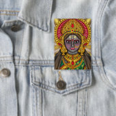 Badge Bouton du visage de la déesse Kali (Insitu)