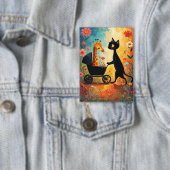 Badge Bouton Girafe Chat Mignon (Insitu)