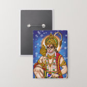 Badge Bouton Hanuman (Recto/Verso)