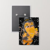 Badge Bouton Hanuman enfant (Recto/Verso)