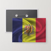 Badge Bouton Indicateur Andorre (Recto/Verso)