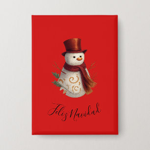 Badge Bouton Joyeux Noël - Feliz Navidad