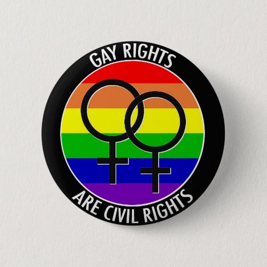 Badge Bouton - Les Droits Gays Sont Des Droits Civ (Devant)