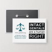 Badge Bouton - organes génitaux intacts (Recto/Verso)