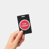 Badge Bouton Panique rouge du support technique (Manuel / portable)