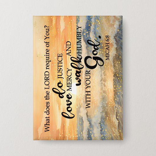 Badge Bouton photo Magnet-Micah 6:8 (Recto)