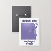 Badge Bouton Plus Fort Que Le Cancer De L'Esophage (Recto/Verso)