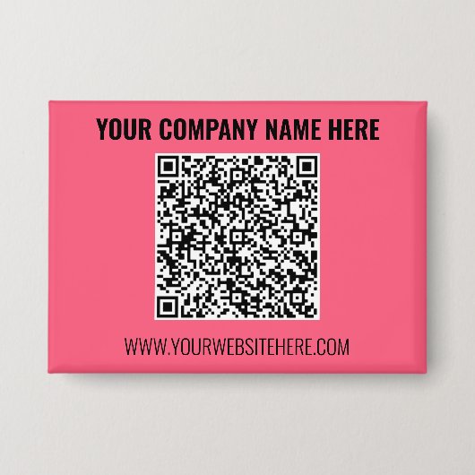 Badge Bouton promotionnel personnalisé avec QR Code et t (Recto)