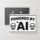 Badge Bouton propulsé par l'IA™ (Recto/Verso)