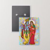 Badge Bouton Radha Krishna (Recto/Verso)