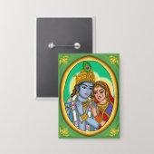 Badge Bouton Radha Krishna (Recto/Verso)
