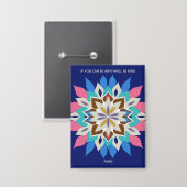 Badge Bouton Rectangle Blue Bayou (Recto/Verso)