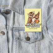 Badge Bouton Rectangle : Mon père Mon vieux moi (jaune) (Insitu)