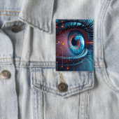 Badge Bouton rectangle oeil quantique (Insitu)