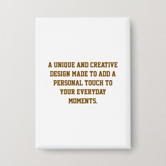 Badge Bouton Rectangle Personnalisable (Recto)